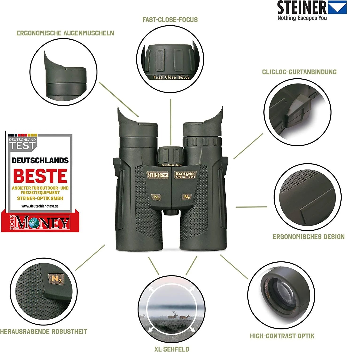 STEINER Jumelle Xtrem Ranger 8x42